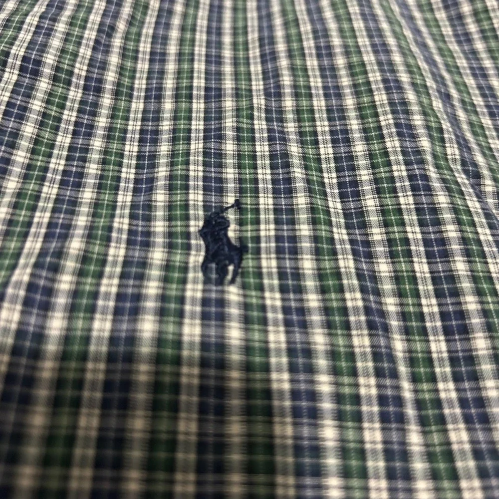 Polo Ralph Lauren Button Down Shirt Mens XL Green Plaid Marlowe‎ Cotton